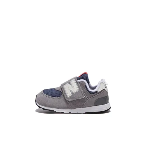 New Balance NB 574 Устойчивый к истиранию Дышащий Низкий Верх Обувь для малышей Gray Infant и Toddler