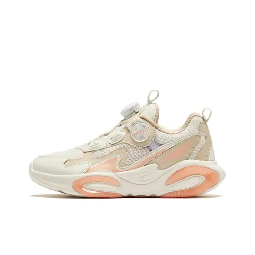 ERKE KIDS Противоскользящий устойчивый к истиранию низкий топ детские беговые кроссовки естественный цвет березовая древесина