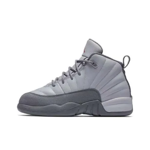 Jordan Air Джордан 12 Ретро Ps Высокий Топ Детские Баскетбольные Кроссовки Серый Подростки
