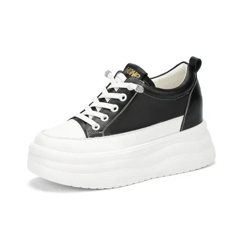 RED DRAGONFLY Белый Кроссовки Легкий Увеличение Высоты Низкий Топ Повседневный Женские Черный Бежевый