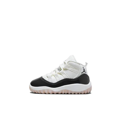 Jordan Air Jordan 11 Амортизация Износостойкие Высокие Кроссовки для малышей Белый Новорожденный и Малыш