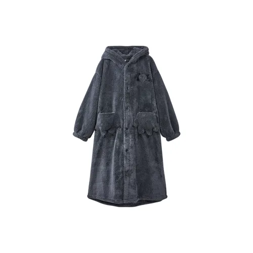 GUKOO Sleep Халат Мужской Серый Черный