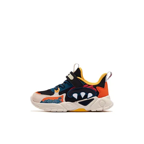 QIAODAN Амортизация Износостойкие детские повседневные туфли Черный Абрикос для детей 3-7 лет