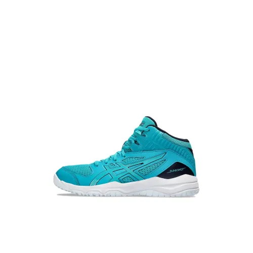 Asics Dunkshot Mb 9 Устойчивый к истиранию MID Топ Детские Баскетбольные кроссовки Синий Детский