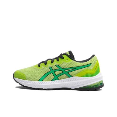 Asics GT 1000 11 Дышащий Отскок Поддержка Низкий Топ Детские Беговые Кроссовки Черный Зеленый Подростки