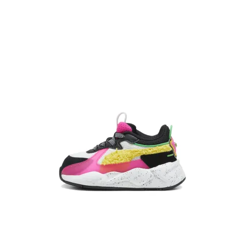 TROLLS X PUMA RS X Low Топ Обувь для малышей Белый желтый розовый Infant Wa Toddler