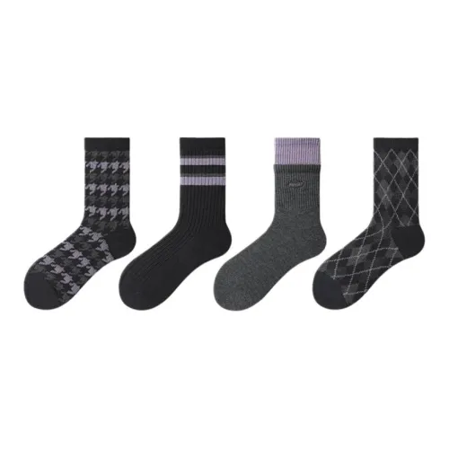 PRIMEET Носки Crew Женские 4 пачки смешанные цвета
