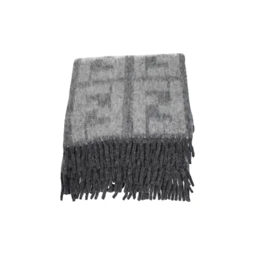 FENDI Альпака Вязаные Шарфы Унисекс Серый