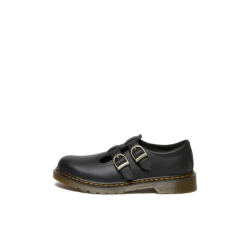 Dr.Martens Детская кожаная обувь Low Топ Черный Kids
