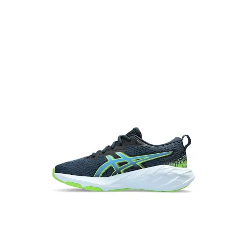 Asics Novablast 4 Rebound Дышащий Поддержка Низкий Топ Детская Беговая Обувь Французский Синий Детская