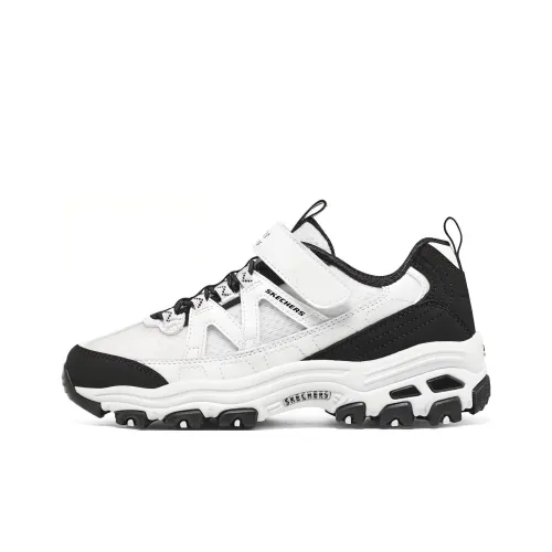 Skechers DLITES Низкий Топ KIDS Lifestyle Shoes Черный Белый