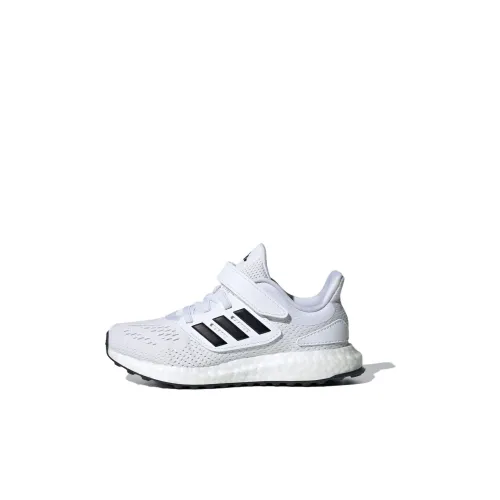 Adidas Pure Boost Амортизация Устойчивый к истиранию Легкий Амортизация Низкий Топ Беговые кроссовки Белый Черный Детский