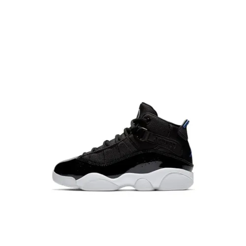 Jordan Air Jordan 6 Кольца Высокие Детские Баскетбольные Кроссовки для Дети Возрастом 3-7 Лет