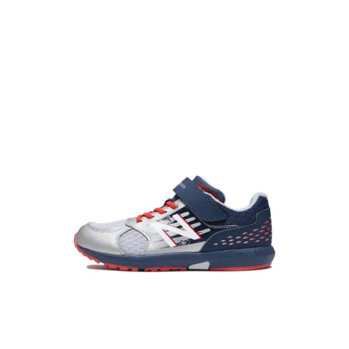 New Balance NB Hanzo V V3 T3 Амортизация Износостойкий Низкий Топ Детские Беговые Кроссовки Серебристо-Синий Детский