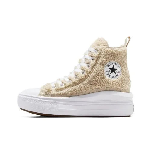 Converse Chuck Taylor All Star Износостойкие Дышащие Высокие Кеды для Подростков Бежевые
