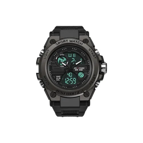 Rlychee Электронный Механизм Мужские часы 53,07мм*48,7мм*16,33мм Черный