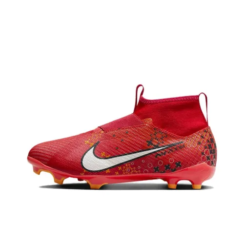 Nike Mercurial Superfly 9 Slip-Resistant Abrasion-Resistant MID Топ Детские футбольные бутсы Красный Подростки