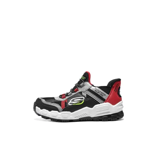 Skechers Hands Бесплатно Slip ins Anti KICK Низкий Топ KIDS Lifestyle Shoes Черный Красный Детский