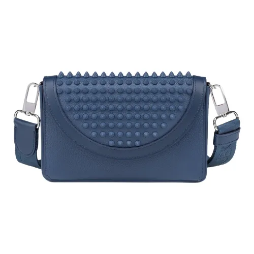 CL LUBOTING Телячья кожа Кошелек Сумка через плечо Мужская Джинсовый синий