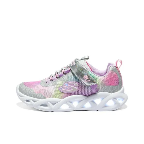 Беговые кроссовки Skechers Kids Low Top Silver Multicolor для школьников