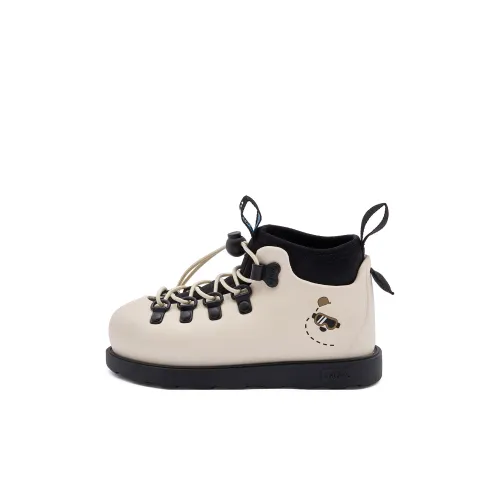 Native Shoes Fitzsimmons Детские ботинки Овсяное молоко | Белый медведь Принт | Черный Kids