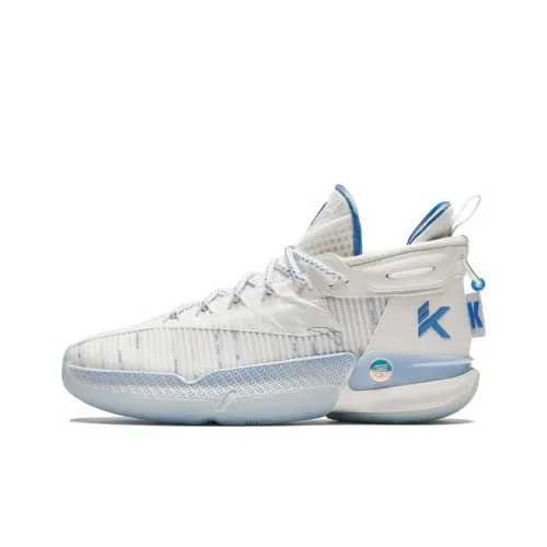 Antakids KT9 Детские баскетбольные кроссовки High Top Белый Синий Унисекс