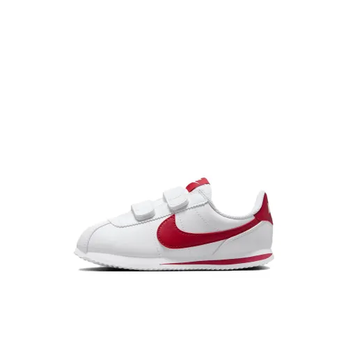 nike Cortez Basic SL Slip Resistant Abrasion Resistant Детские беговые кроссовки Белый и красный Children Aged 3 7 Лет