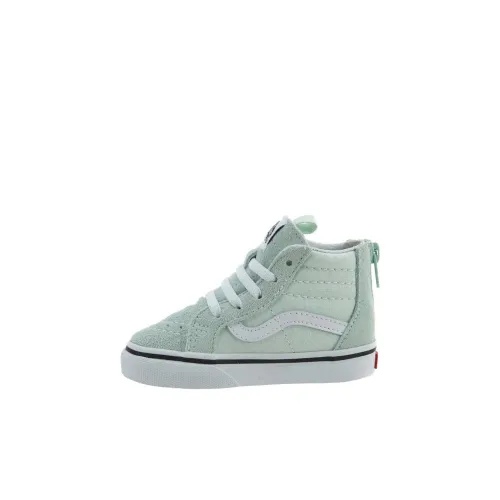 Vans SK8 Амортизация Износостойкие Высокие Кеды Малыша Бело-Зеленые Infant и Toddler