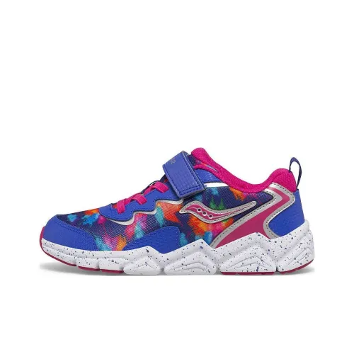 Saucony Flash A/C Детская беговая обувь Низкий топ Розовый/Синий Школьный возраст