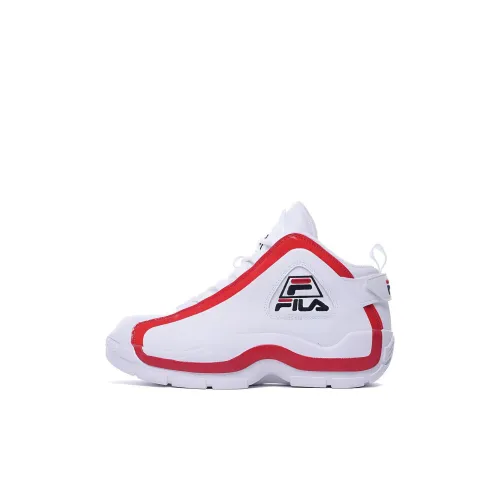 FILA KIDS Grant Hill 2 Устойчивый к истиранию Дышащий MID Баскетбольные кроссовки Белый Красный Детские