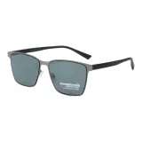 Металлическая оправа с черно-серыми линзами