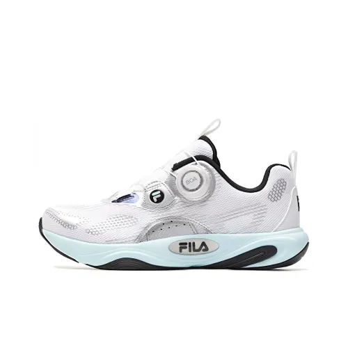 FILA KIDS Неон Юбка Устойчивая к истиранию Низкий Топ Детская Беговая Обувь Серебряный Подростки