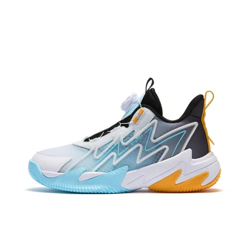 361°KIDS Hummer 2,0 Детская баскетбольная обувь Низкий топ Светлый Ледяной синий/361 Степень Белый/Антрацитовый Унисекс