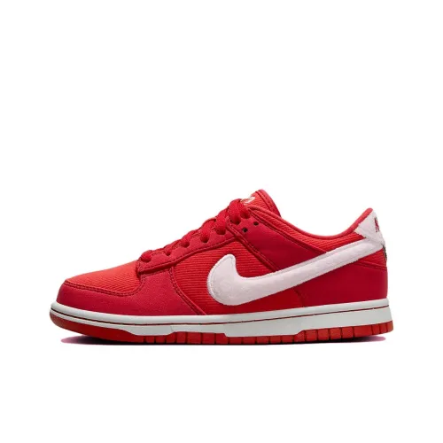 Nike Dunk Детские Скейтбординги Низкие Кеды Красный Белый Унисекс