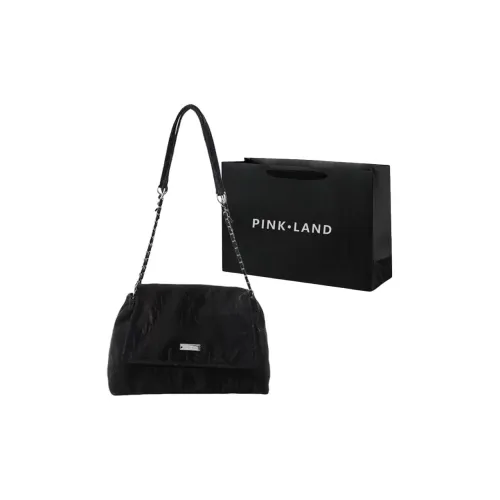 PINK·LAND ПУ (полиуретан) Сумка через плечо Женская Черный Экрю Серый Розовый Хаки