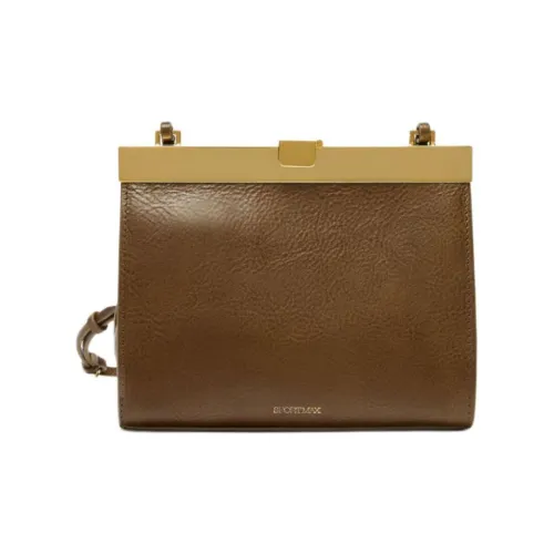 MaxMara Кожа Lizzie Сумка Сумка Сумка через плечо Маленькая Женская Коричневая