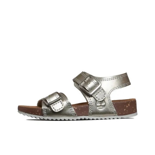 Timberland Castle Island Slip-resistant Abrasion-resistant Children's Sandals Silver Children's Тимберленд Castle Island Противоскользящие Износостойкие Детские Сандалии Серебряные Детские