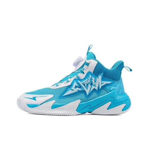 361°KIDS Амортизация Износостойкий Низкий Топ Детские Баскетбольные Кроссовки Синие Белые Подростки