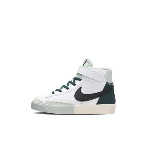 Nike Blazer '77 SE Ps Abrasion Resistant MID Топ Детские Скейтбординги Бело-зеленый Детский