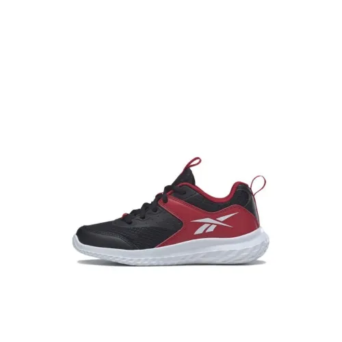 Reebok Rush Runner 4 Low Топ Детская Беговая Обувь Черный Красный Малыш