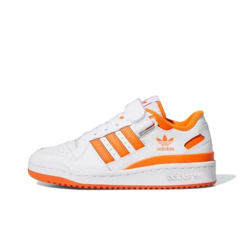 Adidas Originals FORUM Устойчивый к истиранию низкий топ для скейтбординга для детей белый и оранжевый