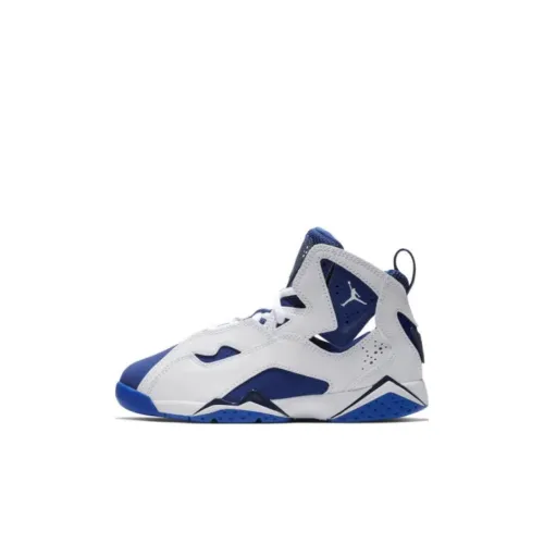 Джордан True Flight Амортизация Износостойкий MID Топ Детские Баскетбольные Кроссовки Синий Детские Возраст 3-7 Лет