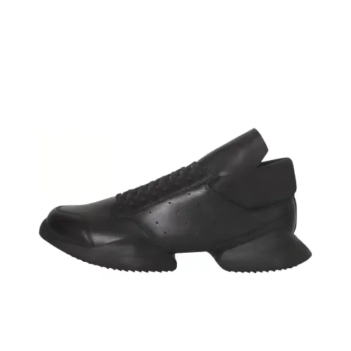 RICK OWENS совместный бренд x Adidas Shock Absorbers Slip Resistant Abrasion Resistant Low Top Повседневные Беговые кроссовки Унисекс Черный