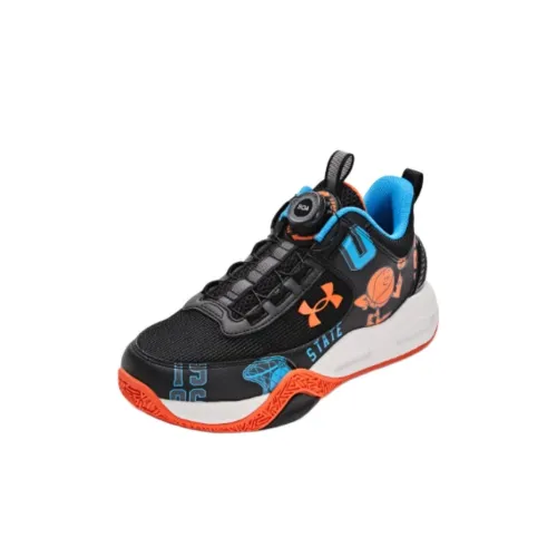 Under Armour Детские баскетбольные кроссовки Low Топ Черный/оранжевый Kids