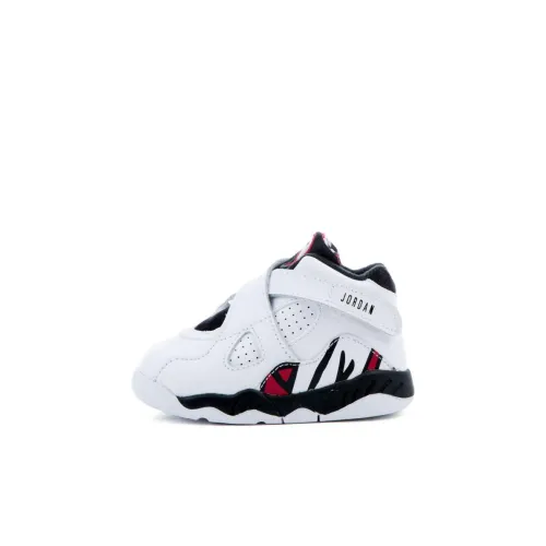 Jordan Air Джордан 8 Ретро Амортизация Износостойкий MID Топ Обувь для малышей Белый Новорожденный и Малыш