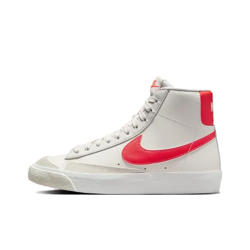 nike Blazer Износостойкий Дышащий MID Топ Детский Скейтбординг Красный Белый Подростки