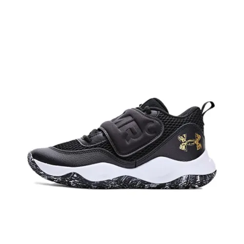 Under Armour Детские баскетбольные кроссовки Low Топ Черный Школьный возраст