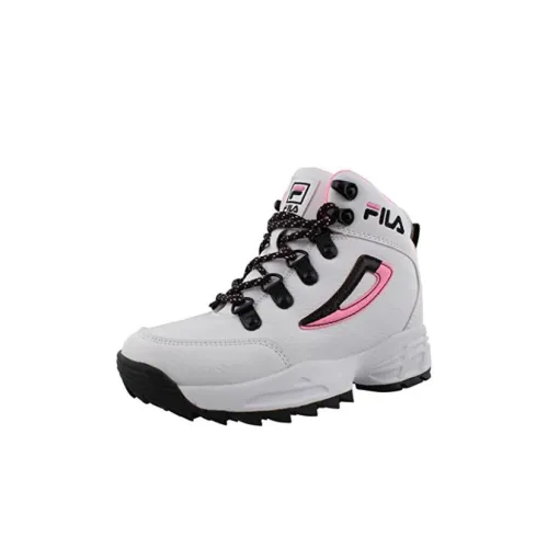 FILA KIDS UNKNOWN Territory Износостойкий Дышащий Высокий Топ Детская Туристическая Обувь Бежево-Серый Детский