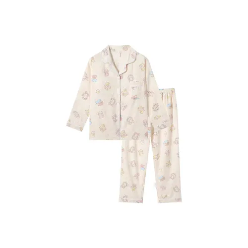 ANVINAL Пижамный комплект Женские Белые