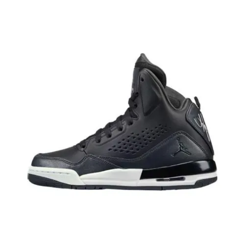 Jordan Flight Детские баскетбольные кроссовки High Топ Черный Школьный возраст